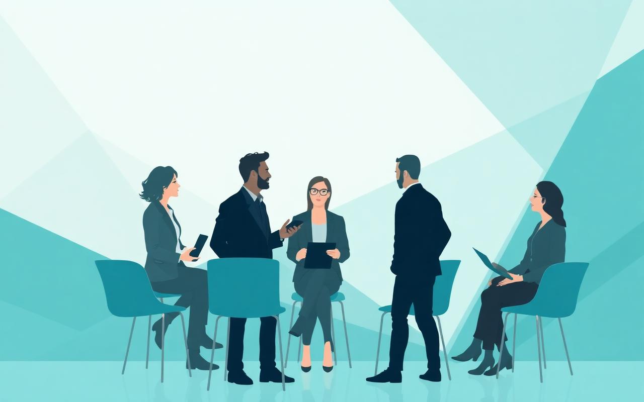 Entrepreneurs collaborating